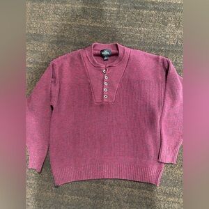 Men’s Henley Style Pullover Sweater XL